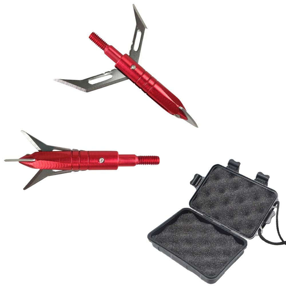 Pointes de flèche 100 Grains 3 Lames Têtes de Flèche Broadheads pour Chasse au Tir à l’Arc Arbalète