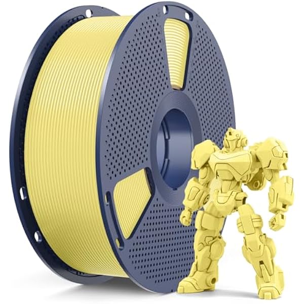 SUNLU PETG Filament 1.75mm, Filament PETG do drukarek 3D, Zwiększona Wytrzymałość i Wysoka Odporność na Uderzenia, Pasuje do Większości Drukarek 3D FDM, Szpula 1 kg, petg Cytrynowo-Żółty