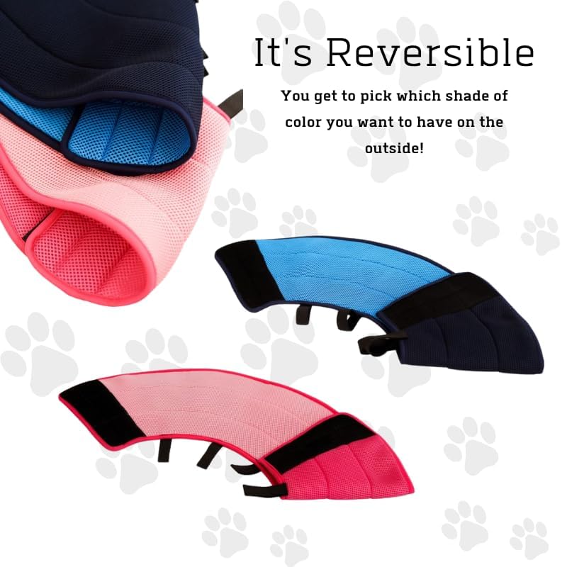 Image of DMW Products Extra Soft Dog Cone for Dogs After Surgery, Adjustable Dog Cones for Large Dogs, Medium and Small. Lightweight Dog Cone Alternative After Surgery. Comfy Recovery Dog E Collar.