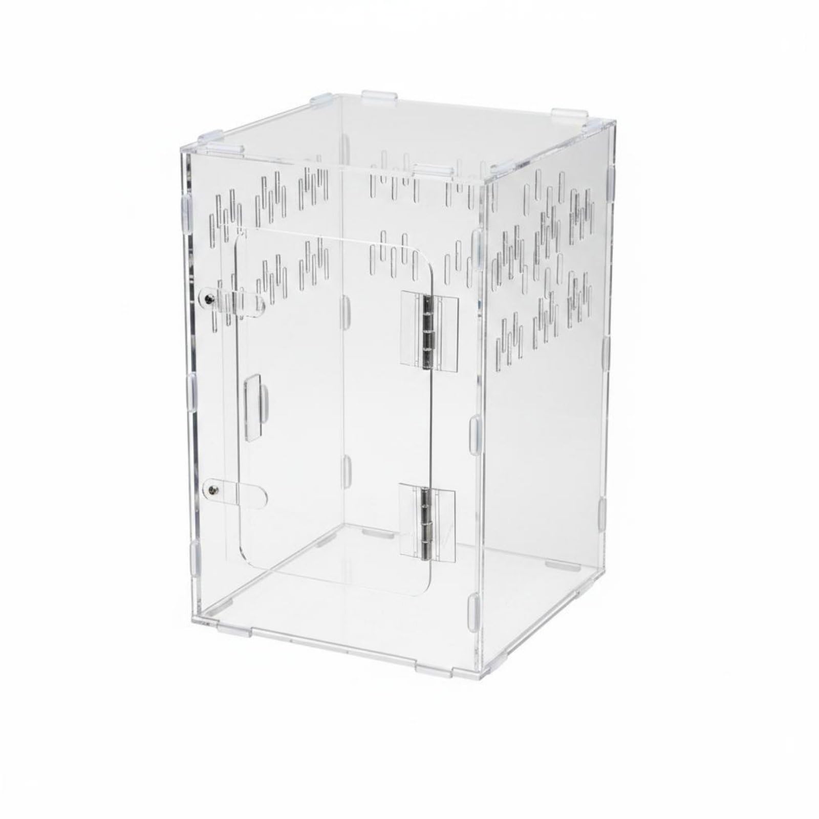 Terrario Acrílico Fácil de Limpiar Terrario Acrílico Ventilado Ligero Recipiente, Grande 31cm X 20cm X 20cm, Puerta Única