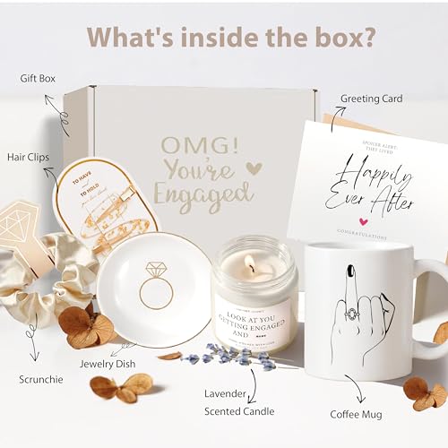 Engagement Gifts for Couples, Gift for Newly Engaged Couples, Ring Finger Coffee Mug Set, Engagement Gifts for Her, Women, Best Engaged Gift Set - Image 3