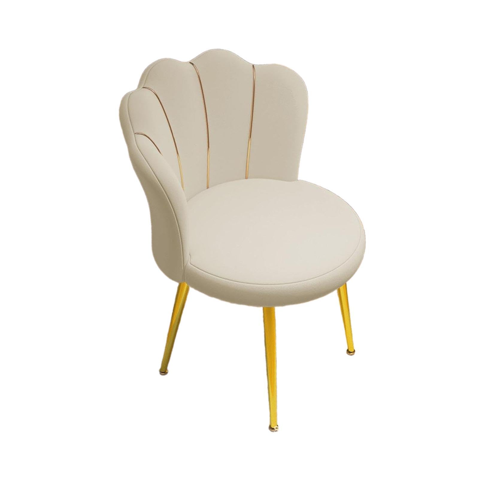 Vanity Chair Soft Modern Side Chair with Metal Legs for Cafe Lounge Bedroom Beige-image-21