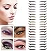 Etiqueta Engomada del Delineador de Ojos, Pegatina Párpado Doble, Ojos Reutilizable Pegatinas Maquillaje, 20 Pares y 4 Colores (Amarillo, Morado, Rojo y Negro)