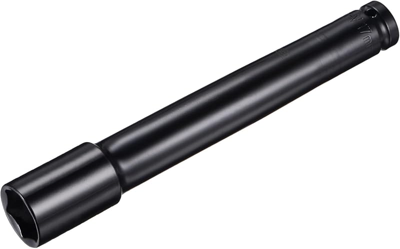 Soquete Estriado Profundo de 17 mm, Encaixe de 12,7 mm (1/2 pol.), 6 Pontas, 200 mm, em Aço Cromo-Vanádio uxcell