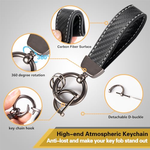 Image of Car Key Fob Cover for Cadillac, Carbon-Fiber-Style Case, Blue