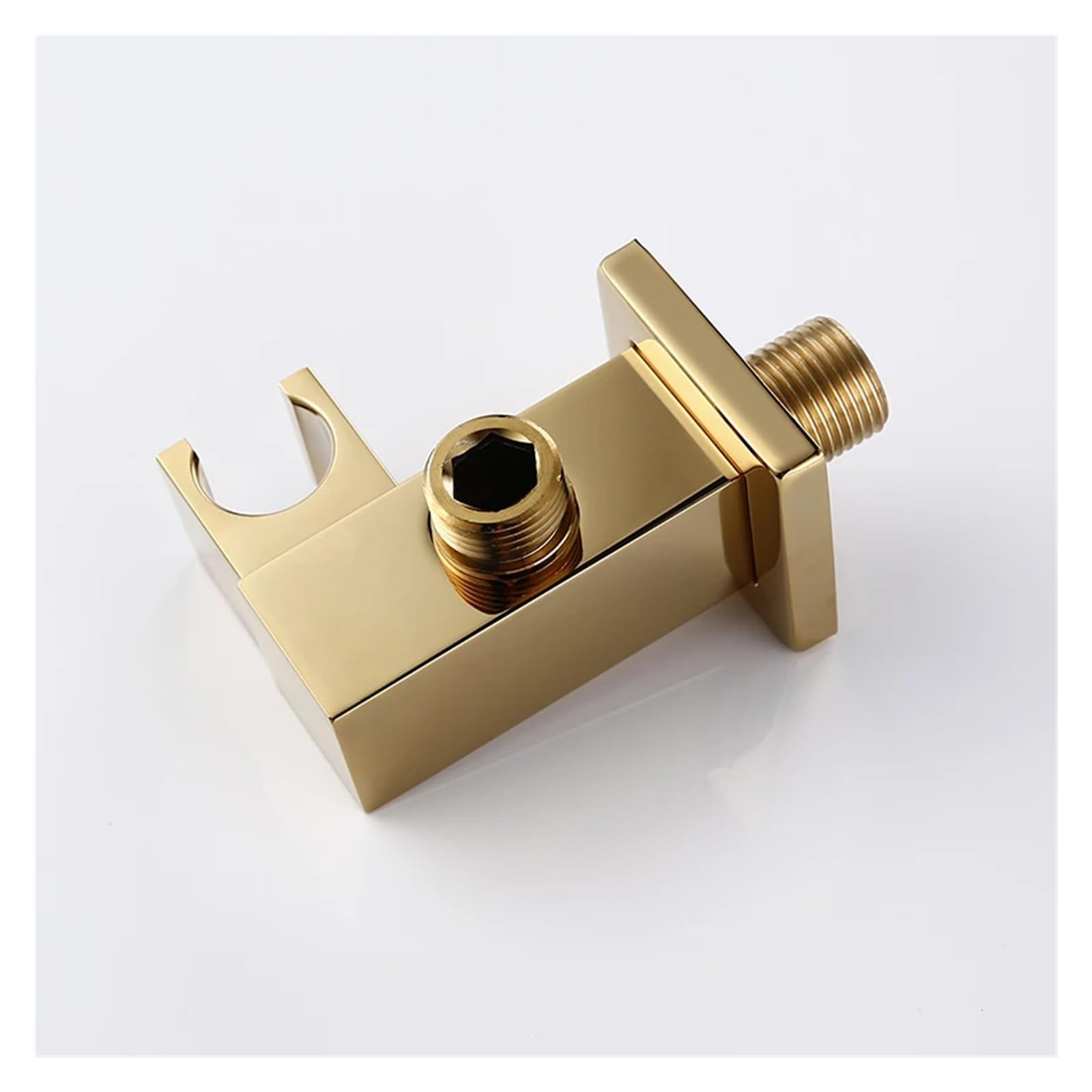 Handbrausehalterung, Gold, klein, tragbar, zur Wandmontage, poliertes Messing for Badezimmer-Hardware, universeller Brausehalter für Badezimmer, Dusche