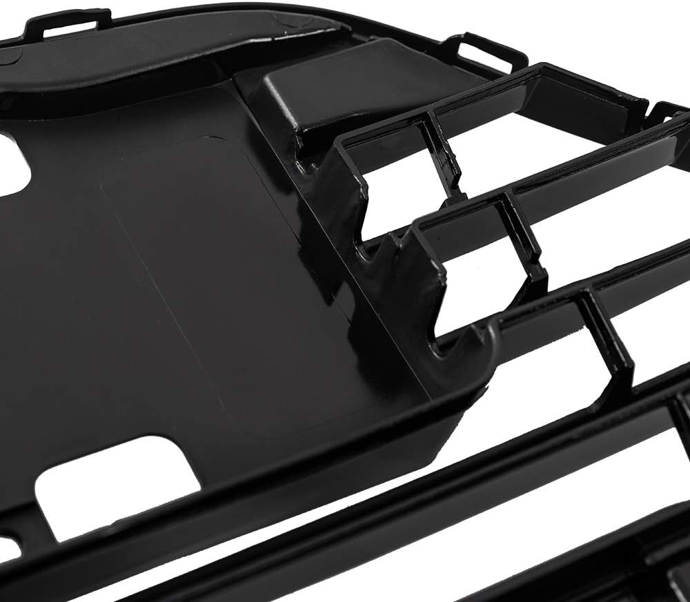 PIT66 Full Black & Chrome Front Upper Grille Compatible with Honda 2016-2018 HRV HR-V Grill