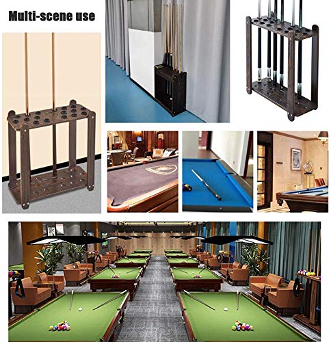Porte-queues de billard en bois, installation facile, rack robuste 18 queues - 5