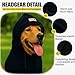 Colenumone Dog Hat | Bandana for Warmth, Perfect for Fireworks, Thunderstorms, and Grooming（Black-S）