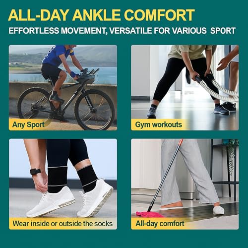Image of WELLESA Orthowrap Ankle Support Brace | Adjustable Compression Wrap for Foot & Ankle Pain Relief, Sprain, Injury, Swelling | One Size Fits All - Single