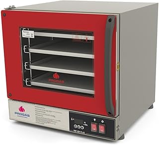 Forno turbo elétrico fast oven prp-004 plus vermelho - progás d