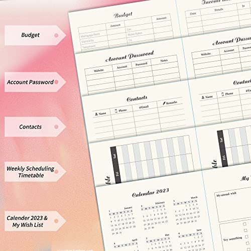 Cagie Planner 2023 Weekly And Monthly With Pen, Pink Planner For Women Agenda With Monthly Expense Tracker, Habit Tracker, Leather Appointment Planner #TOP3