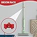 Vantico Wall Mounted Plastic Mop and Broom Holder, Red, Storage Organization Rack for Cleaning Tools
