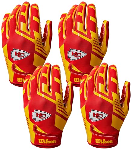 Image of Wilson NFL Stretch Fit Football Gloves - Youth and Adult Sizes