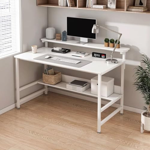 La Mejor Recopilación de Escritorios Home Depot Top 10. 44 GM Bear Escritorio para Home Office Ejecutivo Estudiantil Mesa 110 * 45 * 75CM (Blanco)