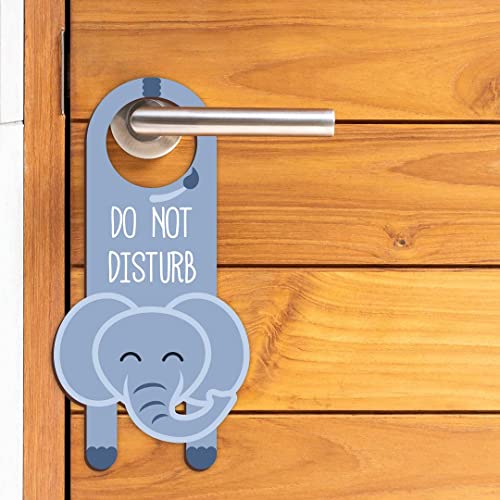 Image of CVANU Do Not Disturb Elephant Shaped Wooden Door Sign Hanger Size(24cm x 12cm) cv66