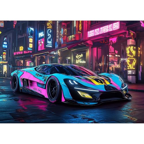 Peinture diamant cyberpunk KEYIFA pour créer une décoration murale de salon