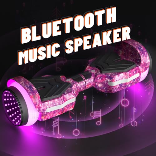 Image of SIMATE Scooter, Colorful LED Light-Up Wheels, Bluetooth Speakers and APP, Dual 250W Motors, 8.5 mph Max Speed & 8.5 Miles Max Range, Gifts for Kids Adults Girls Boys