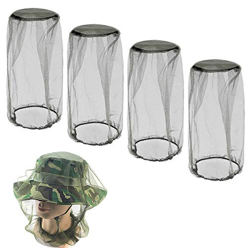 Mosquitero para cabeza adecuado para pesca al aire libre, senderismo, apicultura y jardinería (4 unidades) miniatura 1