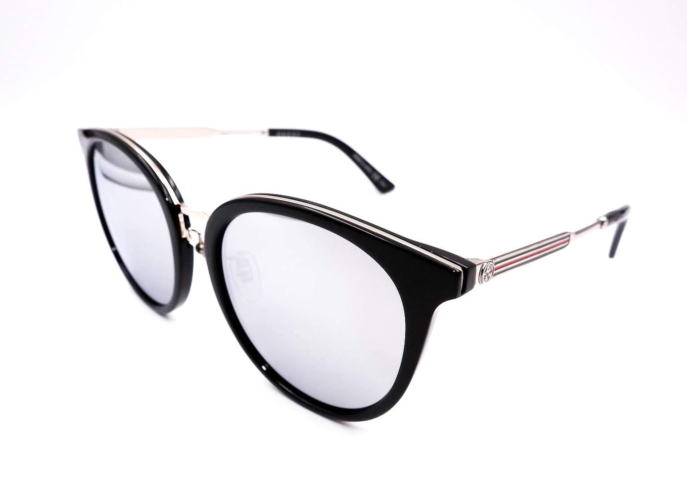 美品 グッチ GG0204SK サングラス 56□26 シェリーライン べっ甲 Amazon.com: Gucci GG0204SK - 006 Sunglasses Black Silver