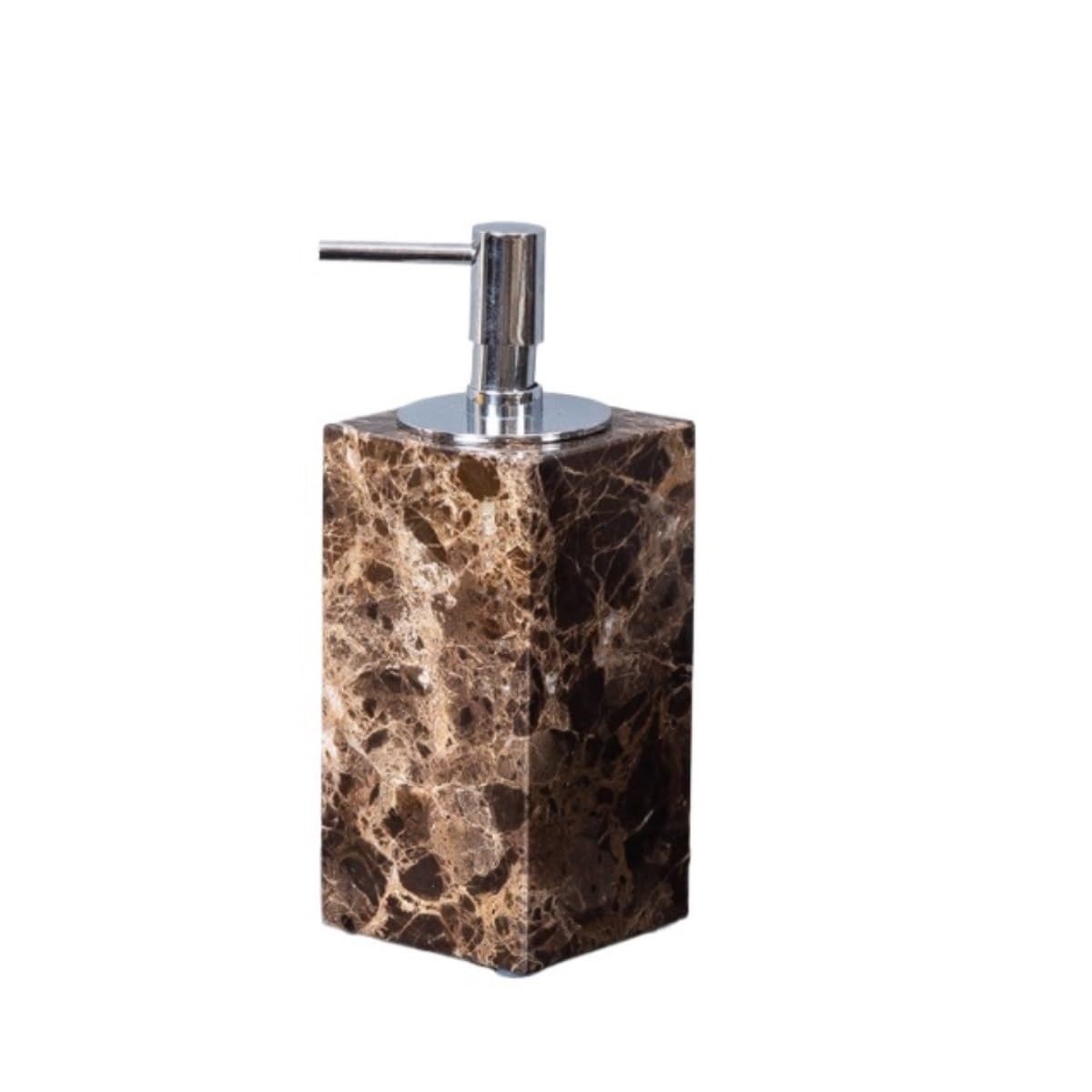 Flüssig Seifenspender Seifenspender Mit Marmor-Arbeitsplatte, Lotionspender, Pumpflasche, Quadratisch, Geeignet Für Zuhause, Hotel, Club Badezimmer(Silver)
