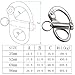 Pair of Stainless Steel 316 Fixed Snap Shackle，Quick Release Fixed Shackles with Round Ring Marine Boat Rigging Hardware (Length:52mm)