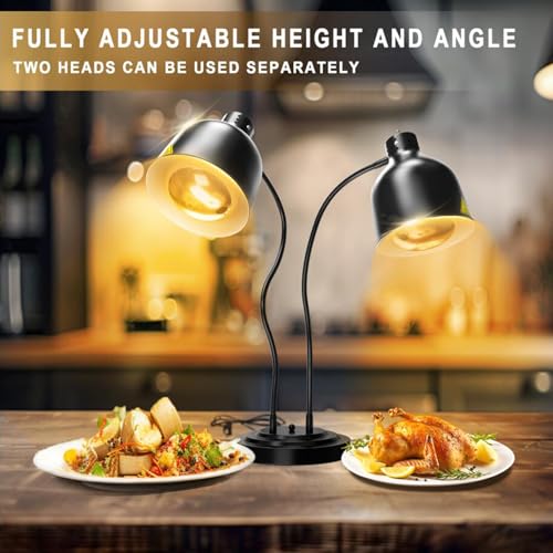 Hudabaidi B2H 2-Head Food Heat Lamp Warmer thumb #3