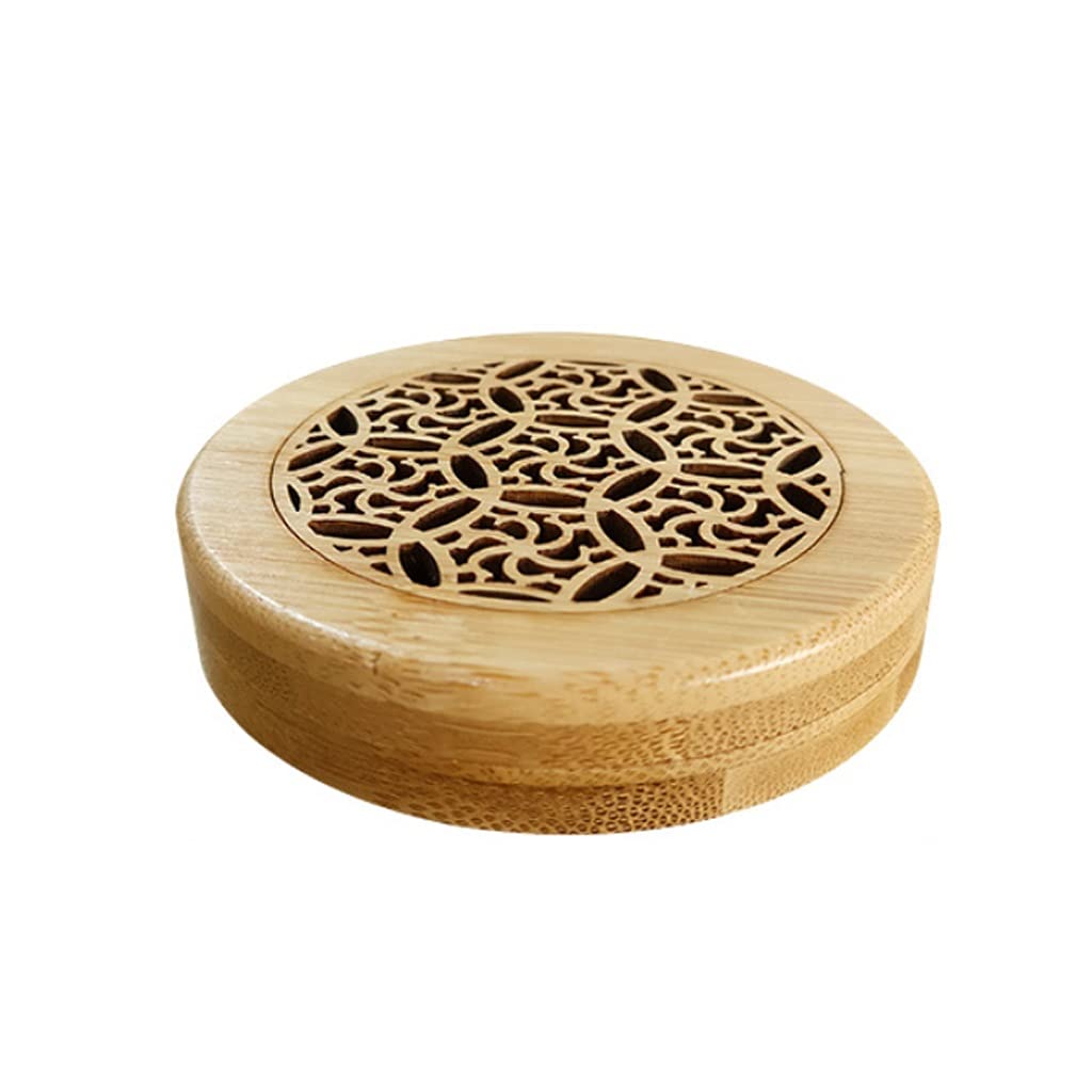 FXJ Retro Bamboo Incense Box Hollow Carved Desktop Ornament Censer Ash Catcher Incense Holder Incense Burners Home Deocr