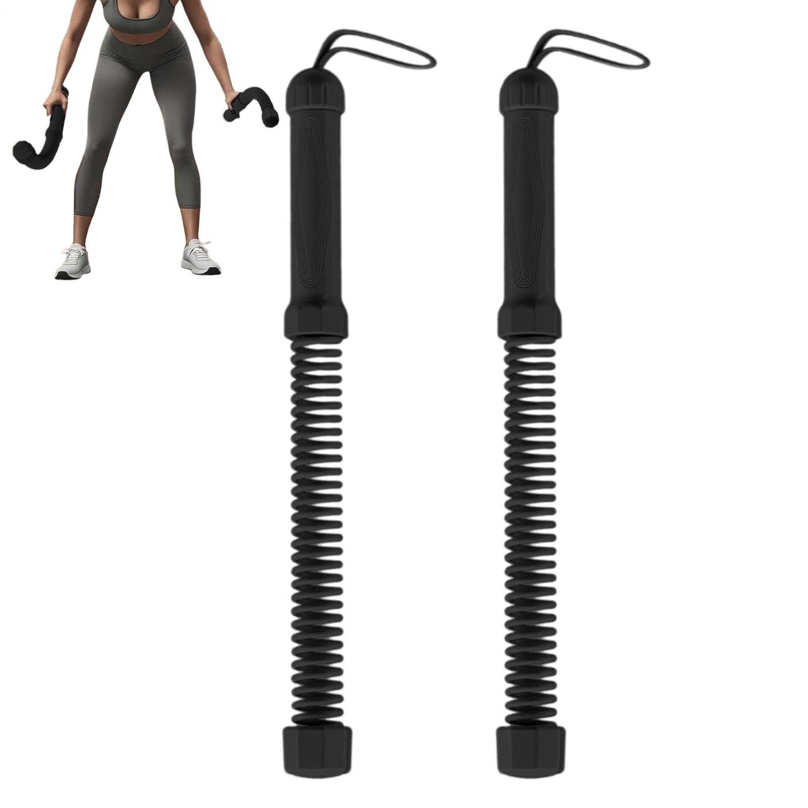 Cuerda de entrenamiento fitness de 2 piezas para hombres y mujeres en casa