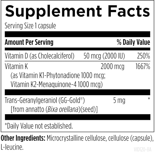 Designs for Health Vitamin D Synergy - 2000 IU Vitamin D with K Supplement - Supports Healthy Moods, Bone Health + Immune Health for Adults - VIT D3 + Vitamin K - Gluten Free + Non-GMO (120 Capsules) - Image 6