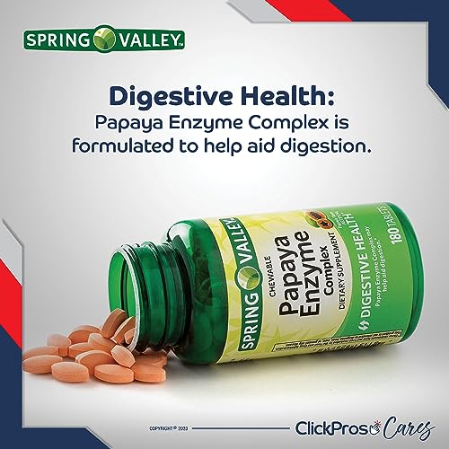 Spring Valley Papaya Enzyme Complex Chewable Tablets