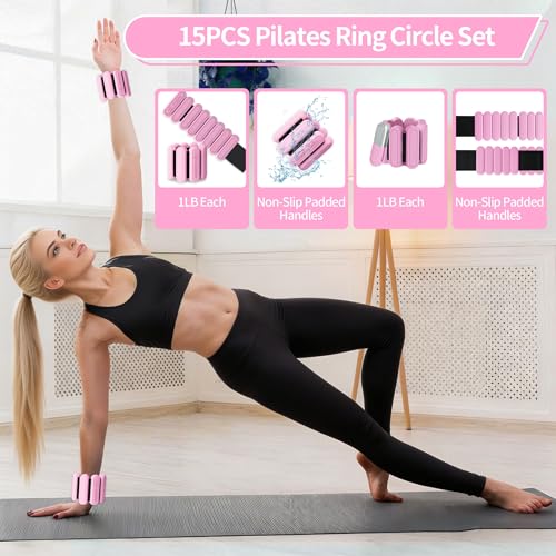 Image of DICYWUDI Fabric Resistance Bands for Working Out, 6Pack Non-Slip Exercise Bands for Women and Men, Fabric Booty Bands for Home, Fitness, Pilates, Stretching