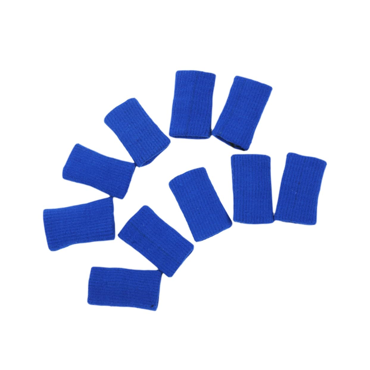 FOMIYES Volleyball Players 's Finger Braces Nylon Finger Protector Open Index Gloves Sports Sleeves for Exercise (Blue)