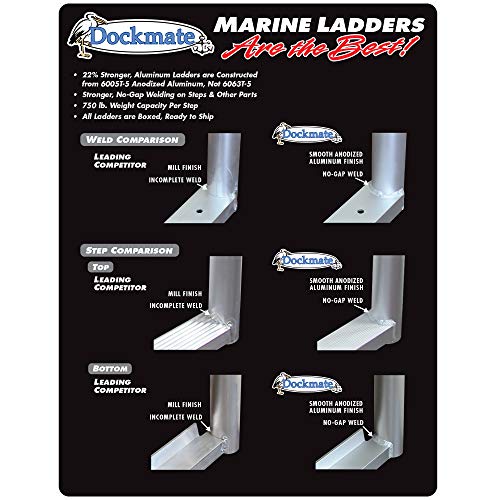 Dockmate Stationary Wide-Step Dock Ladder, 7-Step
