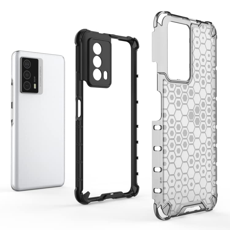 Image of Prime Retail Hard PC Back Case Cover for iQOO Z5 5G Anti Slip Ultra Thin Shockproof Reinforced Corners (Transparent)