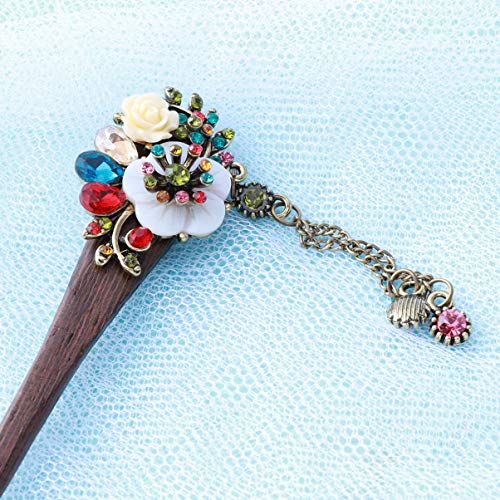 PIXNOR Bastões de Cabelo Vintage Com Pauzinhos de Cabelo de Madeira Borla para Pãezinhos. Grampo de