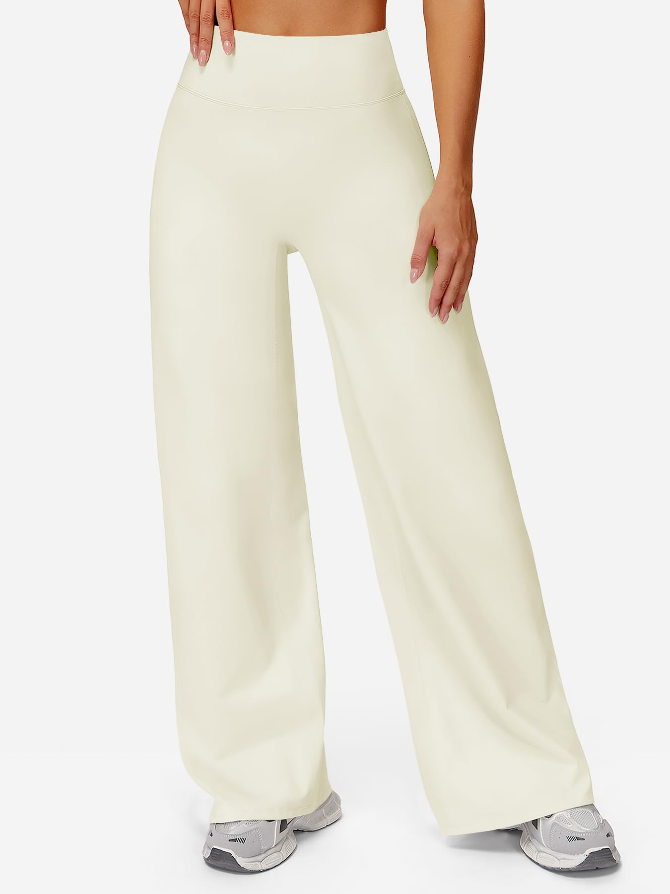 ZAAYO Leggings rectos sin costuras para mujer, cintura alta, pantalones de yoga, deporte, yoga, gimnasio, yoga, pantalones de impacto, regular/largos/extra largos