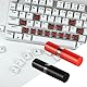 Laroal Stück drehbare, einziehbare Tastatur-Reinigungsbürste im Lippenstift-Stil, Digitale Reinigungsbürste für Computertastatur, Kameraobjektiv und Bildschirm-Staubentferner, Rot und Schwarz