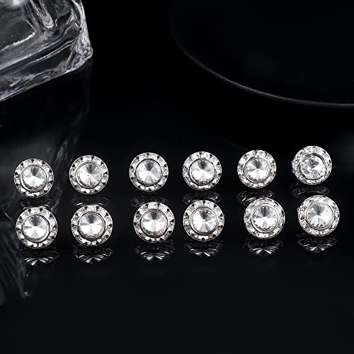 FIBO STEEL Clip on Halo Earrings Rhinestone Earrings Crystal Earrings for Women Round Acrylic Stone Inside Dance Competitions Stage Opera Performance Wedding Party Jewelry3