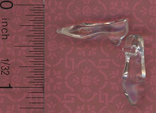 hudson River Miniatures Dollhouse Miniature Clear Glass Cinderella Slippers