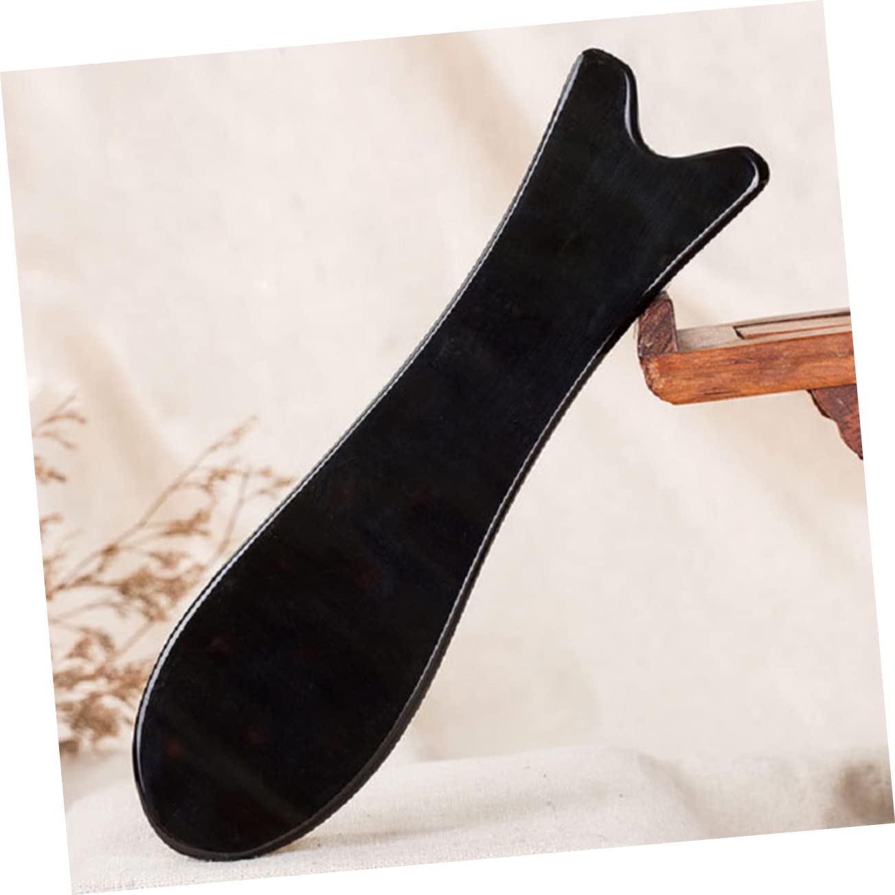 Beavorty 3 Pezzi Pettine Multifunzionale Per Corno Naturale Cuoio Capelluto A Forma Di Pesce Strumento Per Massaggio Nero Facile Da Trasportare
