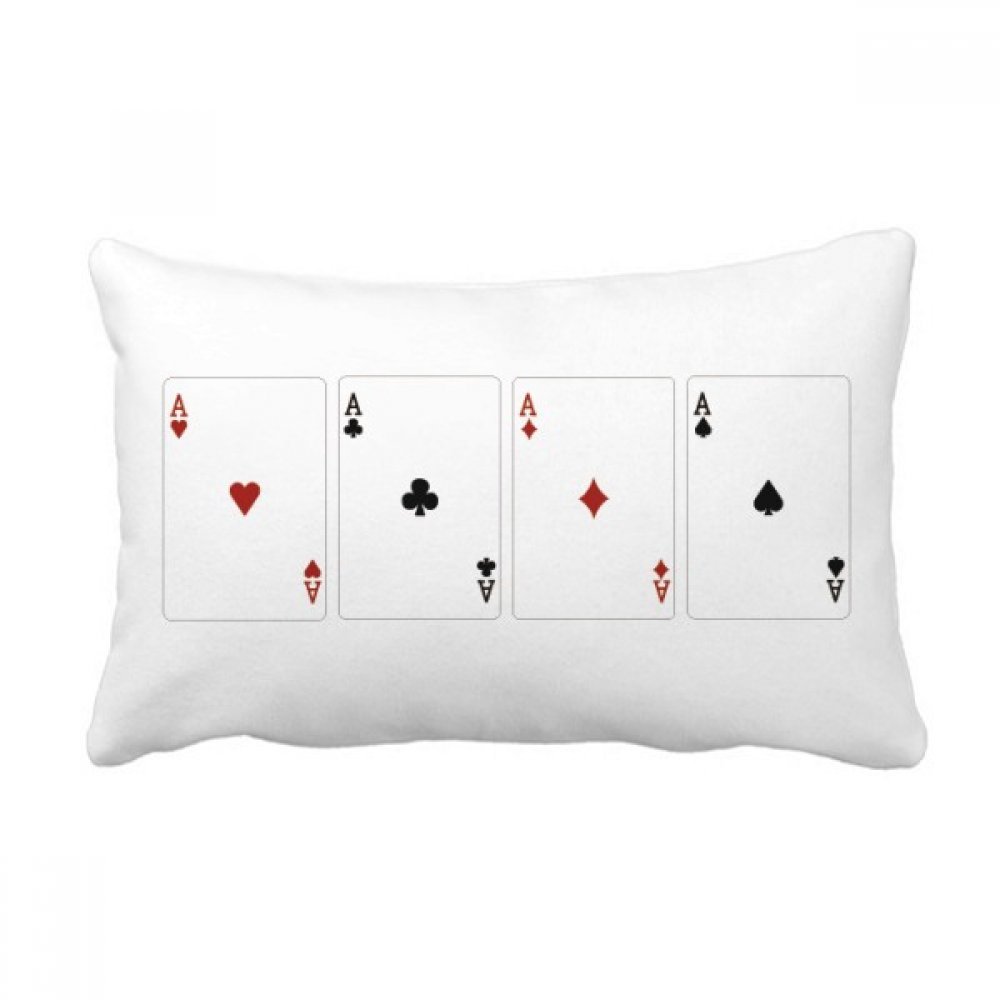 Coussin design motif as de pique coeur carreau trèfle avec insert de rembourrage premium 40x60cm