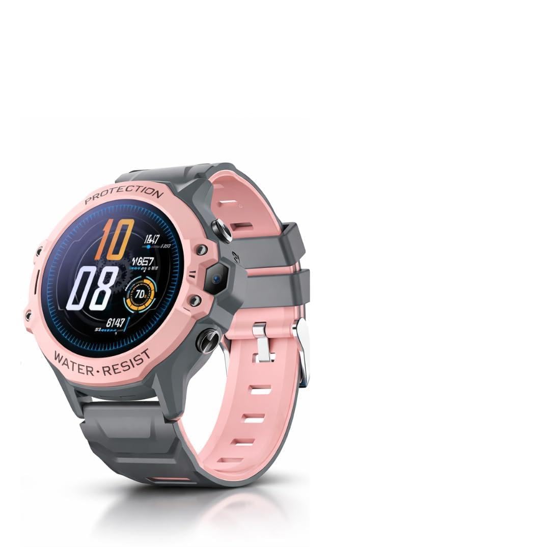 Kids | Reloj 4G SIM GPS Inteligente para Niños | Llamadas, Videollamada, Botón SOS, Modo Colegio | Sin Cuota Mensual | IP67 | Rosa/Azul (Pulse_K55H, Rosa)