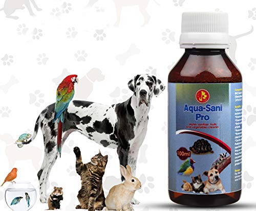 Image of Pet Care International (PCI) Aqua Sani Pro || Specially Designed for Food Cleaning for Dog, Cat, Rabbit, Guinea Pig, Ferret, Sugar Glider, Turtle & Hamster Healthcare (100ml)