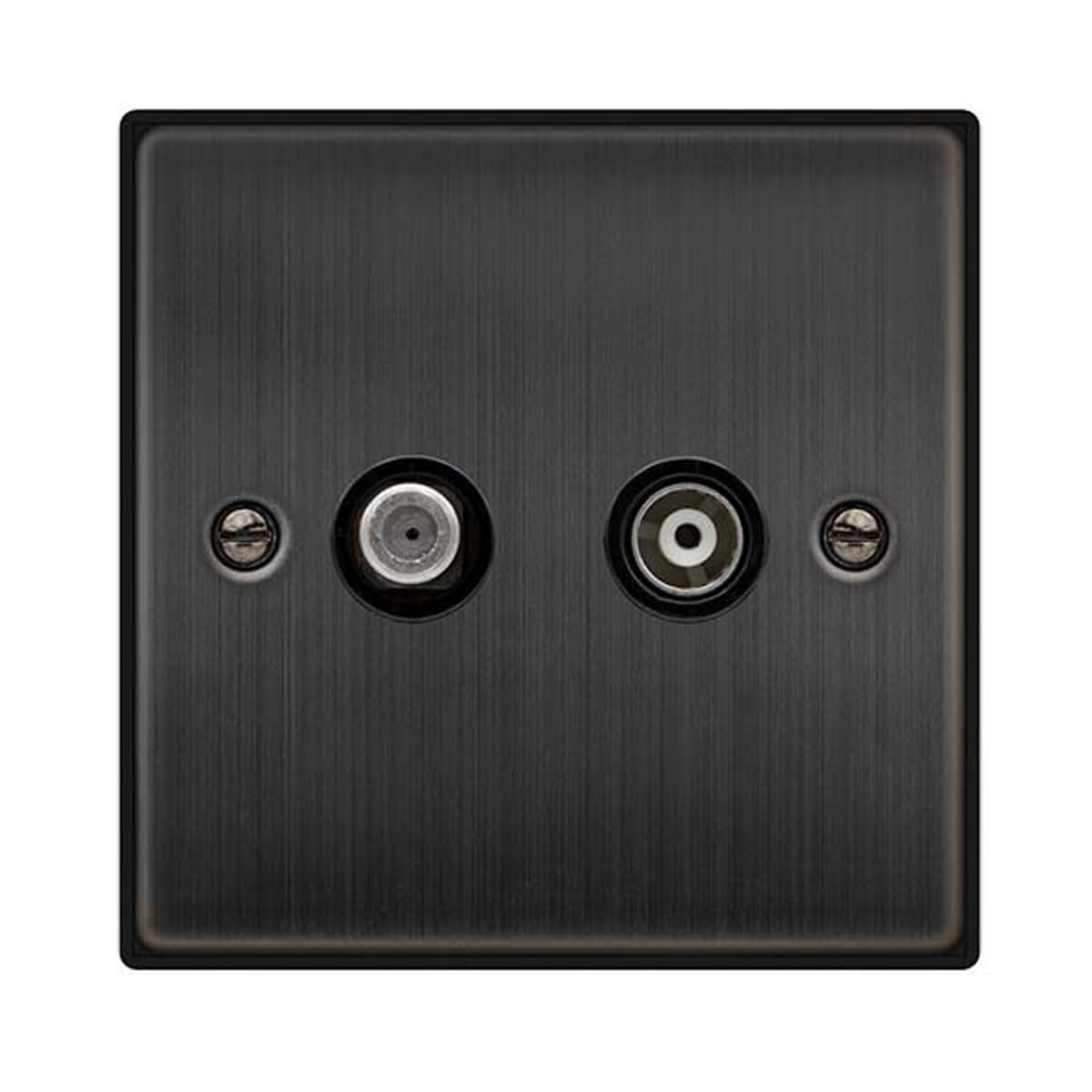 Click Matt Bronze Satellite & Coaxial Socket 1 Gang