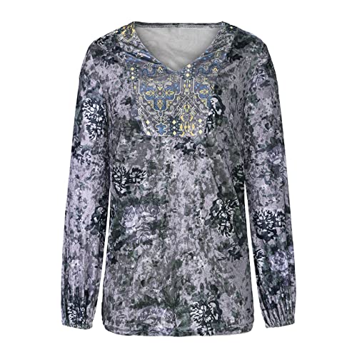 Juniors Basic Tshirts Loose Fit Long Tee Tops for Women Crewneck Velour Fall Winter Shirts 2024 Trendy3