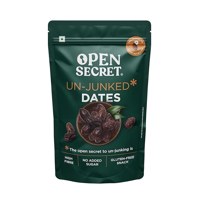 Image of Open Secret Dates | 500g | Khajur, Dry Dates, Dry Fruits, Khajoor, Healthy Snacks, Dry Fruits, No Added Sugar Healthy & Nutritious (Pack of 1)