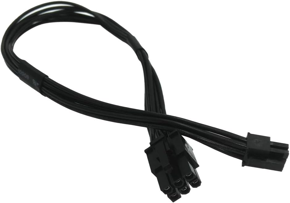 COMeap Mini 6 Pin to 6 Pin PCI Express Video Card Power Adapter Cable for Mac Pro G5 14-inch(35cm) (Pack of 2)