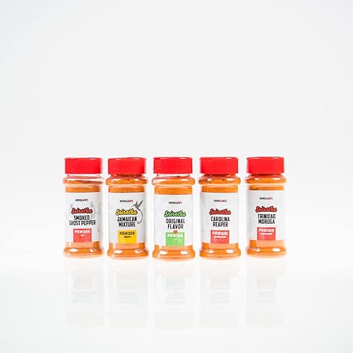 Miniatura 4 de Pepper Joe's Sriracha picante en polvo con Carolina Reapers  Tarro coctelero de 2 onzas  Condimento seco de sriracha con chile más caliente del