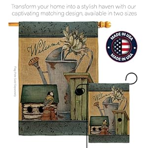 Breeze Decor Welcome Spring Garden House Flag Country Living Primitive Farm Western Barn American Rustic Cowboy Rural Ranch Decoration Banner Small Yard Gift Double-Sided, Made in USA Breeze Decor Welcome Spring Garden House Flag Country Living Primitive Farm Western Barn American Rustic Cowboy Rural Ranch Decoration Banner Small Yard Gift Double Sided Made in USA